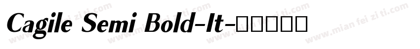 Cagile Semi Bold-It字体转换